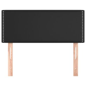 Testiera Nera 100x5x78/88 cm in Similpelle