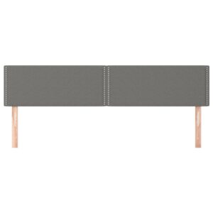 Testiere 2 pz Grigio Scuro 100x5x78/88 cm in Tessuto