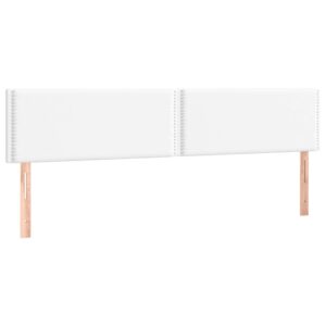 Testiere 2 pz Biancho 100x5x78/88 cm in Similpelle