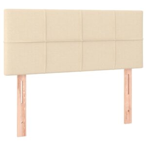 Testiera Crema 90x5x78/88 cm in Tessuto