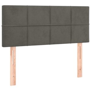 Testiera Grigio Scuro 100x5x78/88 cm in Velluto
