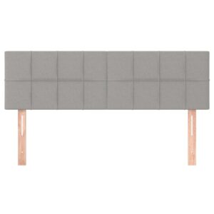 Testiere 2 pz Grigio Chiaro 72x5x78/88 cm in Tessuto