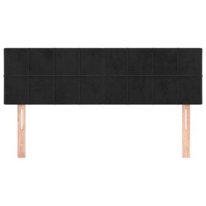 Testiere 2 pz Nere 72x5x78/88 cm in Velluto