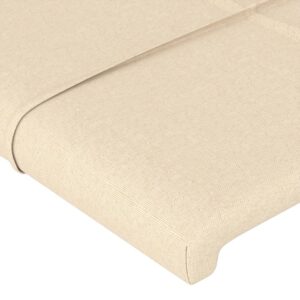 Testiera 2 pz Crema 80x5x78/88 cm in Tessuto