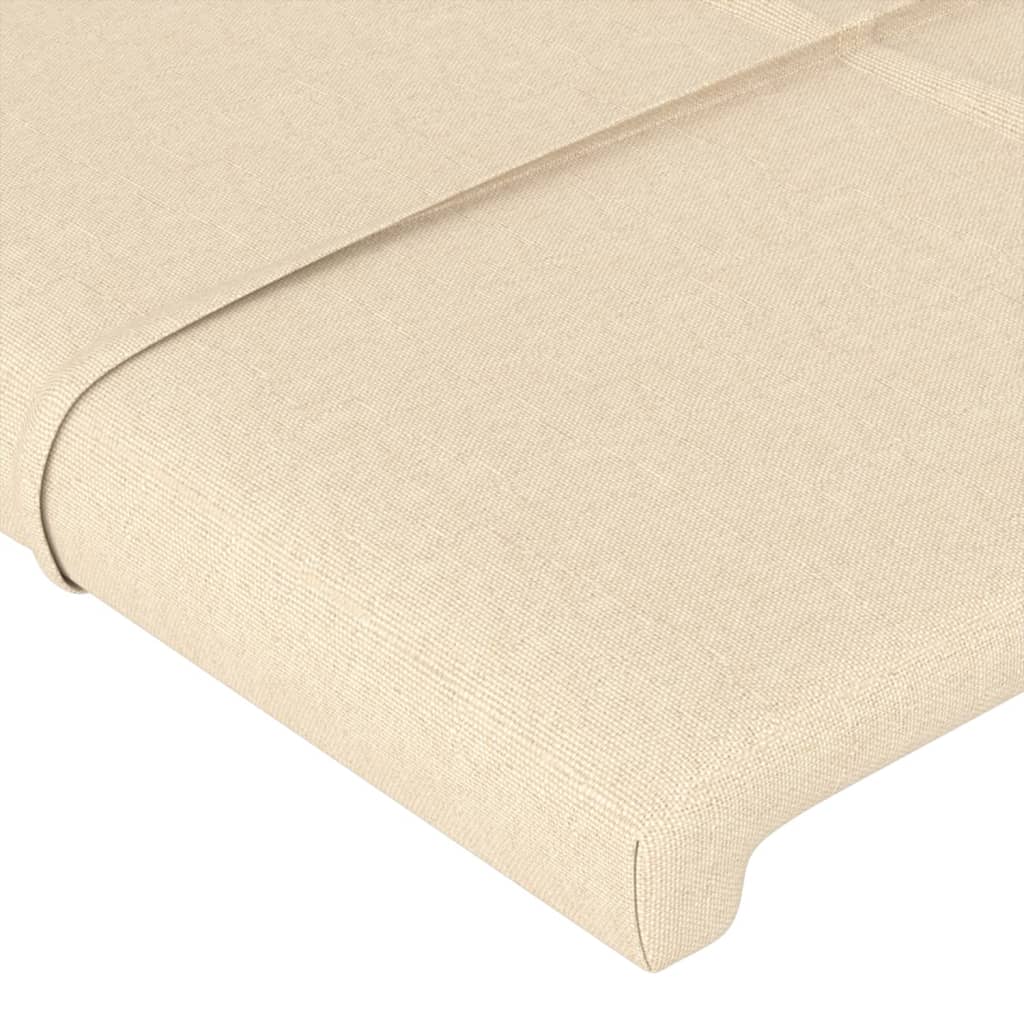 Testiera 2 pz Crema 90x5x78/88 cm in Tessuto