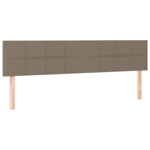 Testiera 2 pz Tortora 100x5x78/88 cm in Tessuto
