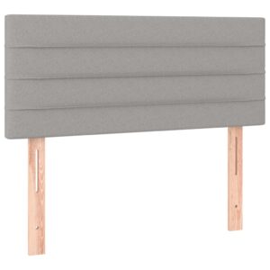 Testiera Grigio Chiaro 100x5x78/88 cm in Tessuto