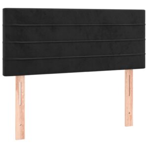 Testiera Nera 100x5x78/88 cm in Velluto