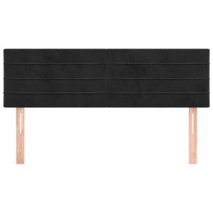 Testiere 2 pz Nere 72x5x78/88 cm in Velluto