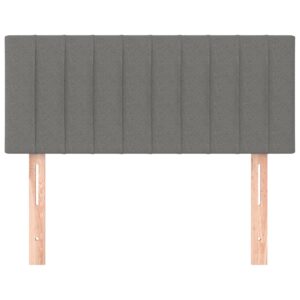 Testiera Grigio Scuro 100x5x78/88 cm in Tessuto