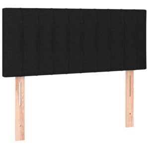 Testiera Nera 100x5x78/88 cm in Tessuto