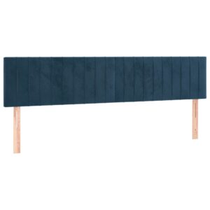 Testiera 2 pz Blu scuro 90x5x78/88 cm in Velluto