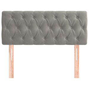 Testiera Grigio Chiaro 90x7x78/88 cm in Velluto
