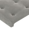 Testiera Grigio Chiaro 90x5x78/88 cm in Velluto