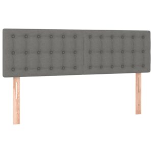 Testiere 2 pz Grigio Scuro 72x5x78/88 cm in Tessuto