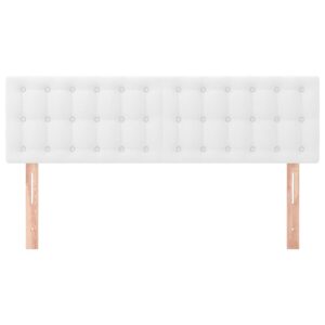 Testiere 2 pz Bianche 72x5x78/88 cm in Similpelle