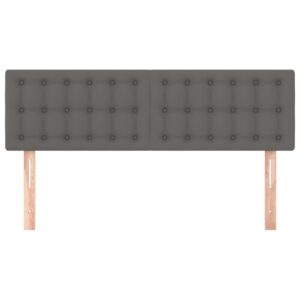 Testiere 2 pz Grigie 72x5x78/88 cm in Similpelle