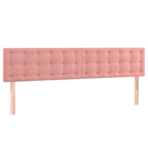 Testiera 2 pz Rosa 80x5x78/88 cm in Velluto