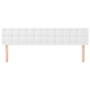 Testiere 2 pz Biancho 100x5x78/88 cm in Similpelle