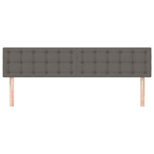 Testiere 2 pz Grigie 100x5x78/88 cm in Similpelle