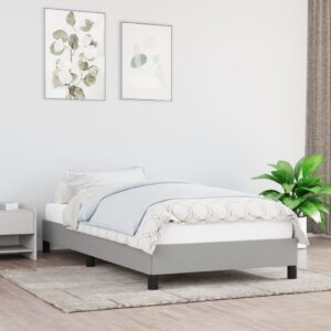 Giroletto senza Materasso Grigio Chiaro 90x190 cm Tessuto