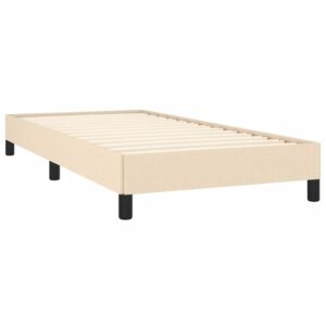 Giroletto senza Materasso Crema 90x190 cm in Tessuto