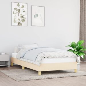 Giroletto senza Materasso Crema 90x200 cm in Tessuto