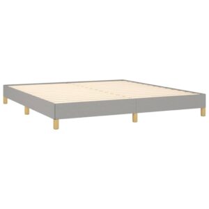 Giroletto senza Materasso Grigio Chiaro 180x200 cm Tessuto