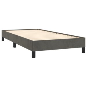 Giroletto senza Materasso Grigio Scuro 80x200 cm Velluto