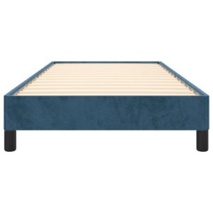 Giroletto senza Materasso Blu Scuro 100x200 cm in Velluto