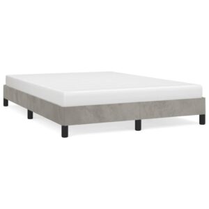 Giroletto senza Materasso Grigio Chiaro 140x190 cm Velluto