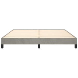 Giroletto senza Materasso Grigio Chiaro 160x200 cm Velluto