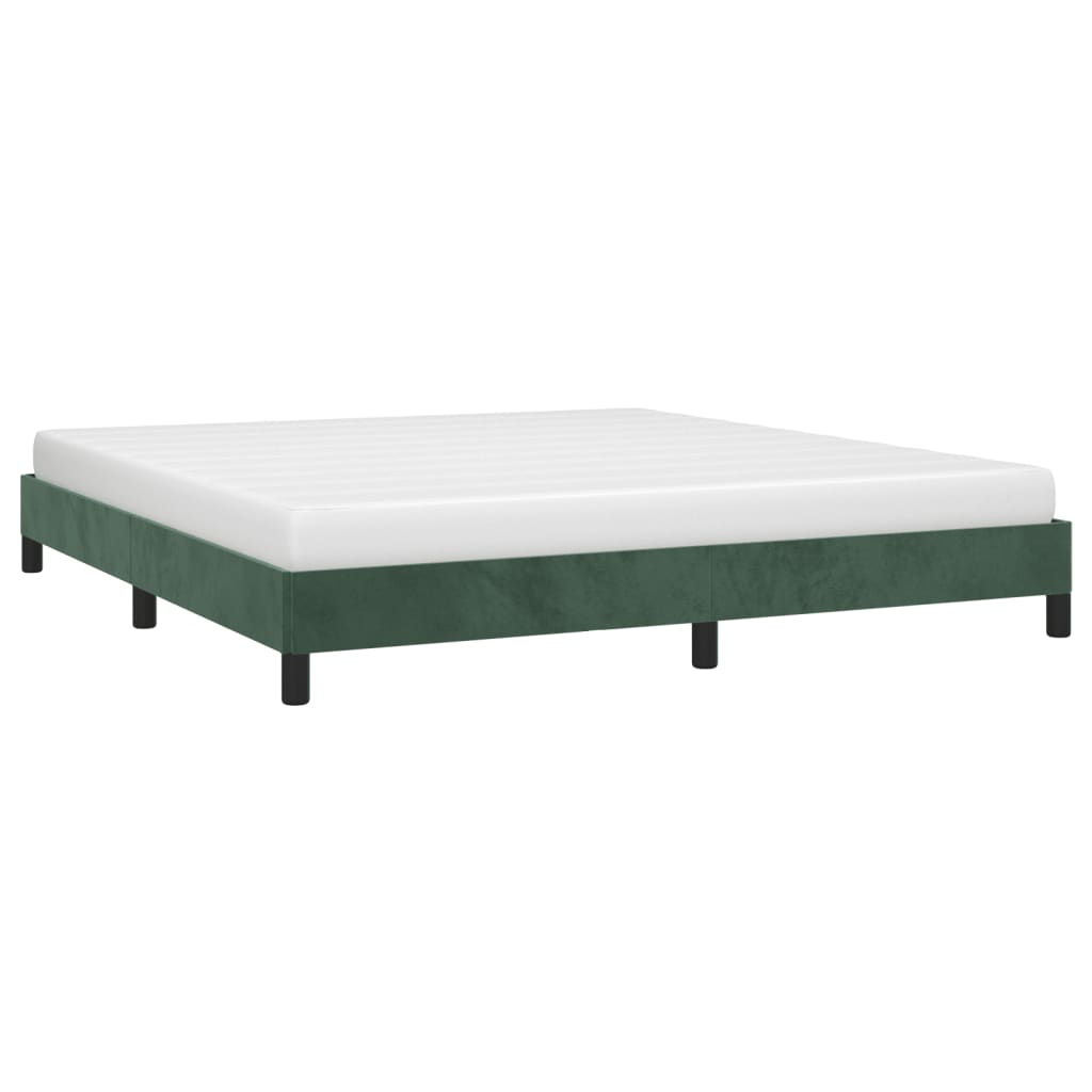 Giroletto senza Materasso Verde Scuro 180x200 cm in Velluto