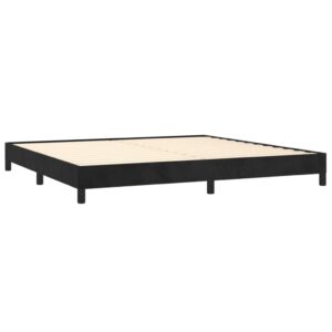 Giroletto senza Materasso Nero 200x200 cm in Velluto