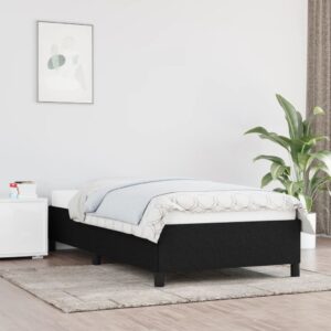 Giroletto senza Materasso Nero 90x190 cm in Tessuto