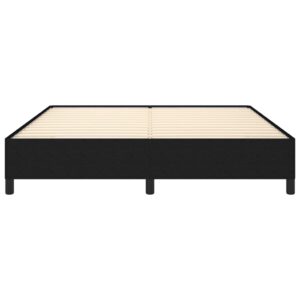 Giroletto senza Materasso Nero 160x200 cm in Tessuto