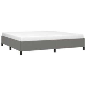 Giroletto senza Materasso Grigio Scuro 200x200 cm Tessuto