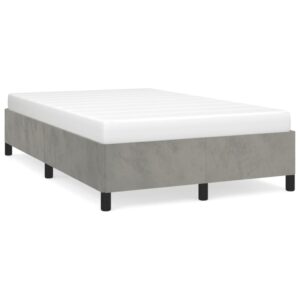 Giroletto senza Materasso Grigio Chiaro 120x200 cm Velluto