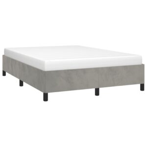 Giroletto senza Materasso Grigio Chiaro 140x200 cm Velluto