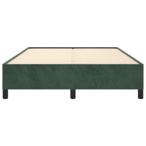 Giroletto senza Materasso Verde Scuro 140x200 cm in Velluto