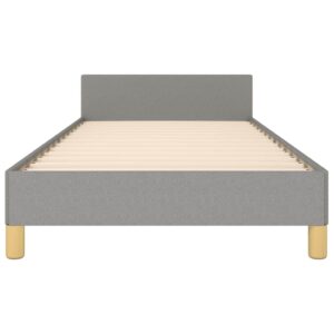 Giroletto senza Materasso Grigio Chiaro 90x200 cm Tessuto