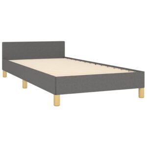 Giroletto senza Materasso Grigio Scuro 100x200 cm Tessuto