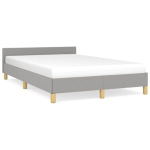 Giroletto senza Materasso Grigio Chiaro 120x200 cm Tessuto