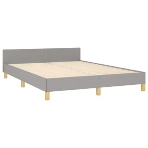 Giroletto senza Materasso Grigio Chiaro 140x190 cm Tessuto