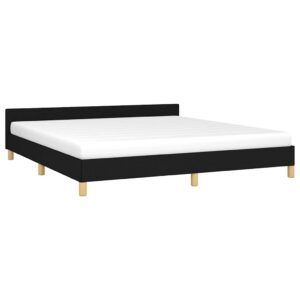 Giroletto senza Materasso Nero 180x200 cm in Tessuto