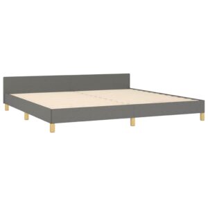 Giroletto senza Materasso Grigio Scuro 200x200 cm Tessuto