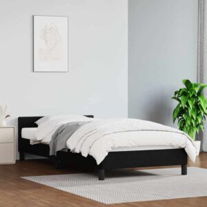 Giroletto con Testiera senza Materasso Nero 90x190 cm