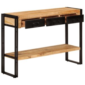 Tavolo Consolle 110x30x76 cm in Legno Massello di Mango