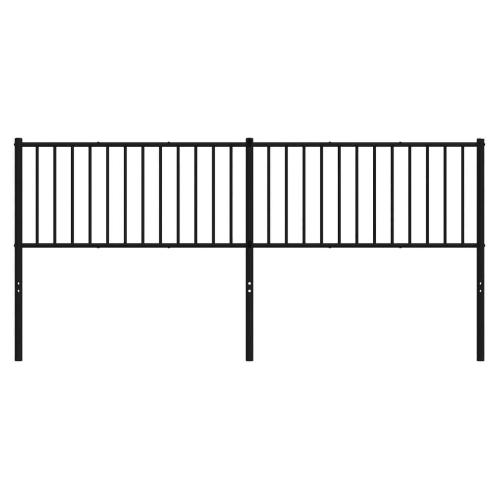 Testiera in Metallo Nero 200 cm