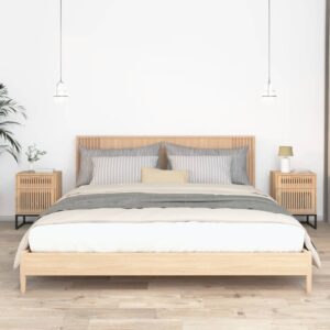 Comodini 2 pz 40x30x55,5 cm Legno Multistrato e Ferro